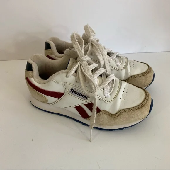 Reebok Classic Harmon Run sneaker in ivory/maroon/navy youth size 13 tennis shoe - Picture 5 of 8